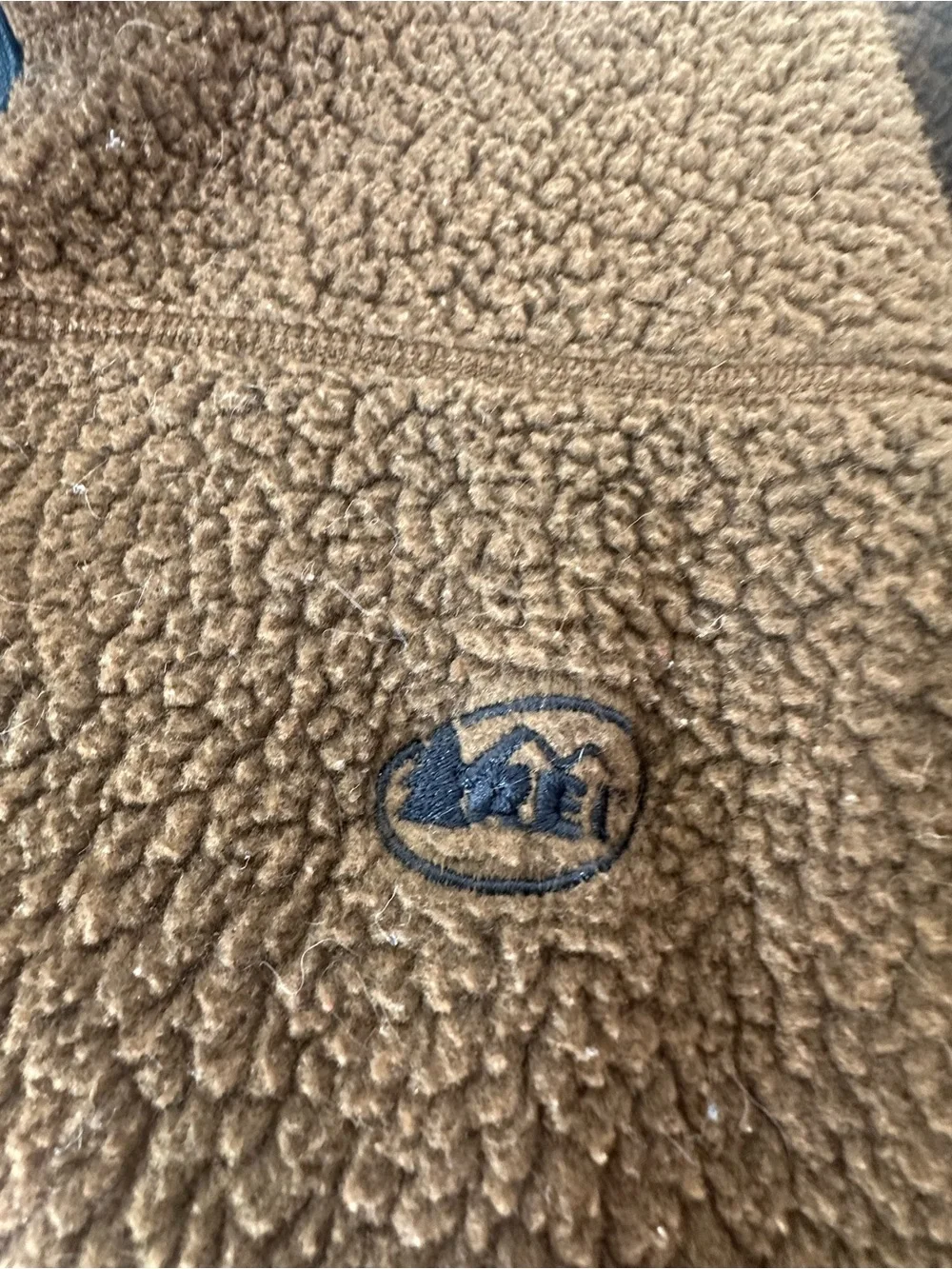 REI Brown Sherpa Fleece Zip Jacket